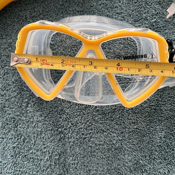 AQUA LUNG SWIM MASK AND SNORKEL- NWT YELLOW/ CLEAR/ BLACK-CHILD- CUB COMBO - Picture 4 of 14